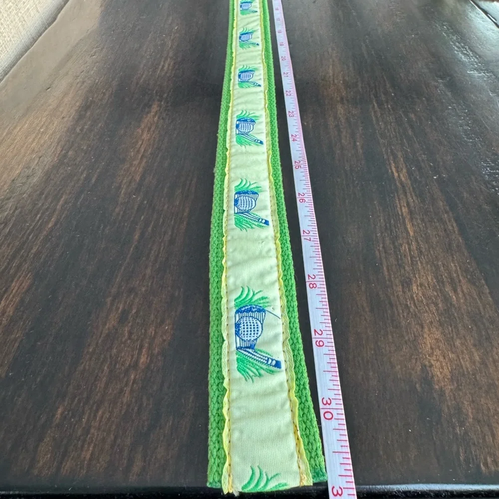 Fine Canvas Accessories of Maine Golf  Green and Gold Belt Sz XS